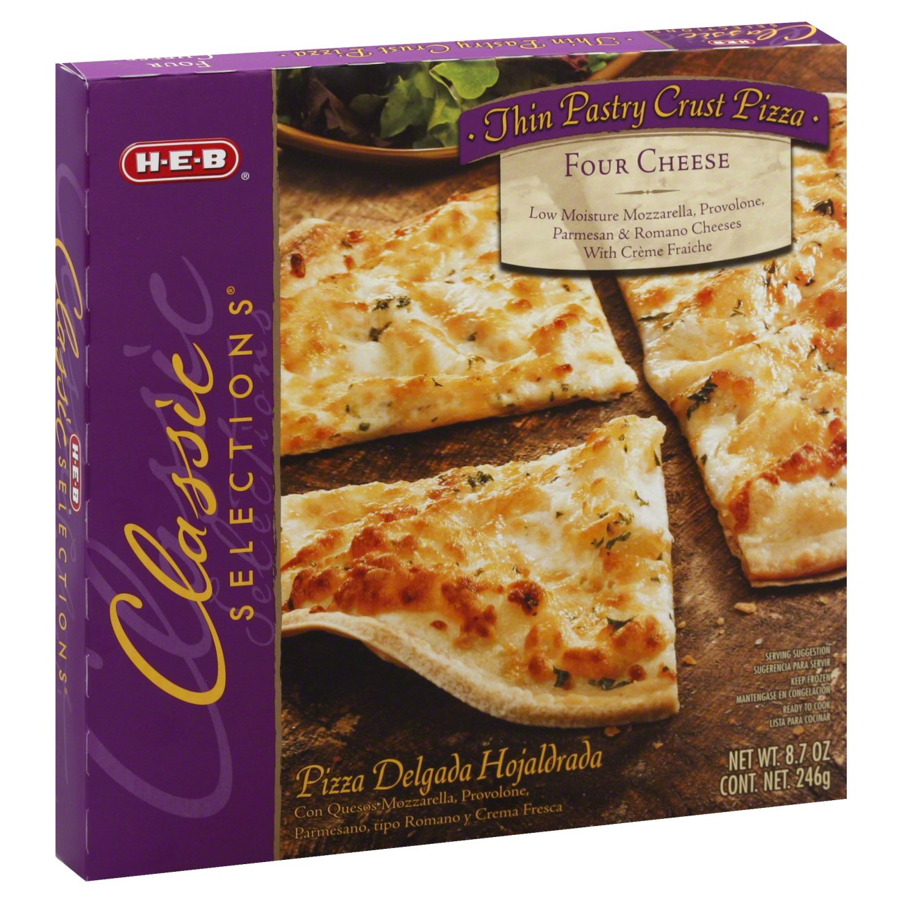 HEB Classic Selections Thin Pastry Crust Four Cheese Pizza Shop
