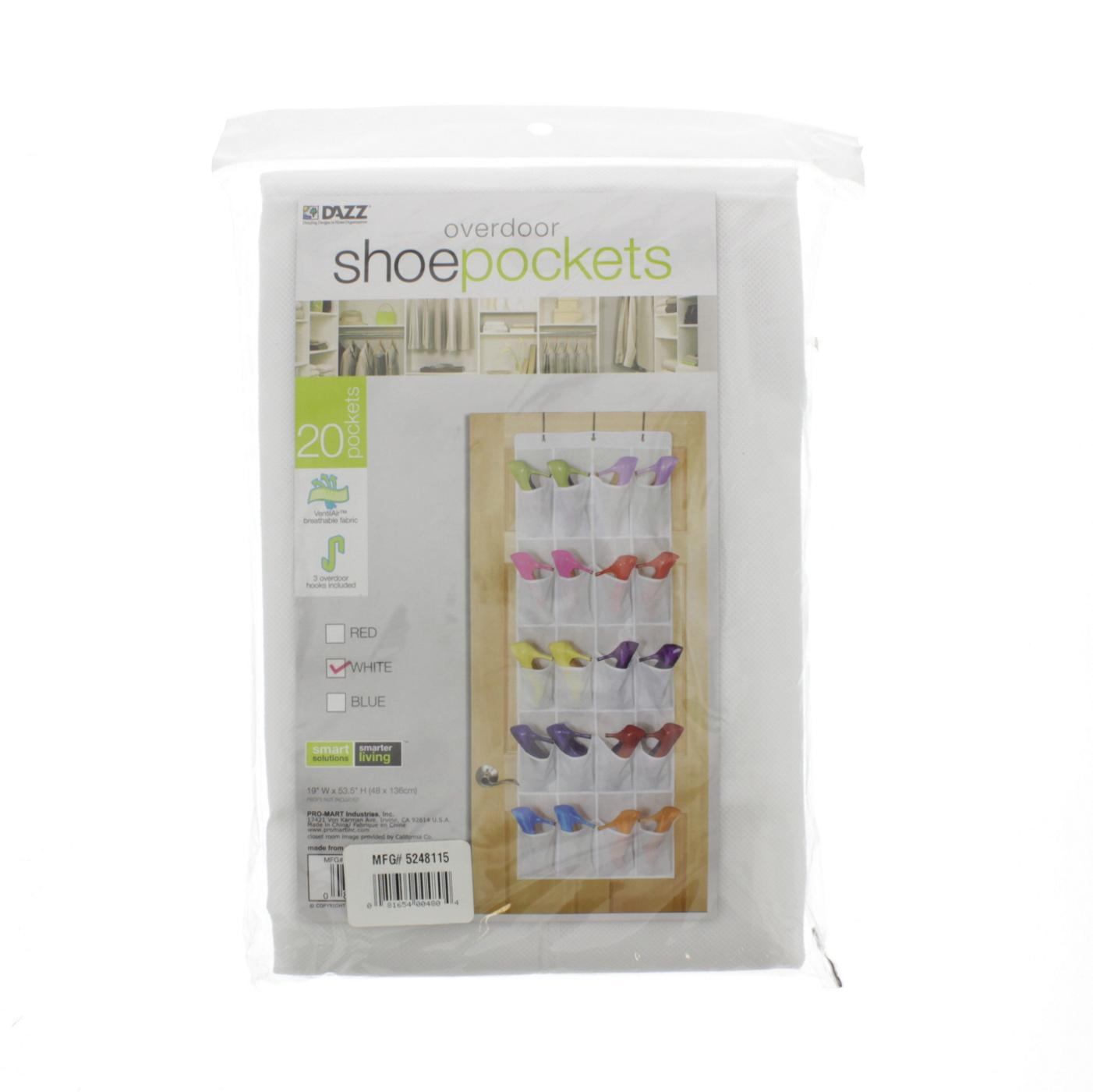 Dazz 20 Pocket Over The Door Shoe Organizer Assorted; image 1 of 3