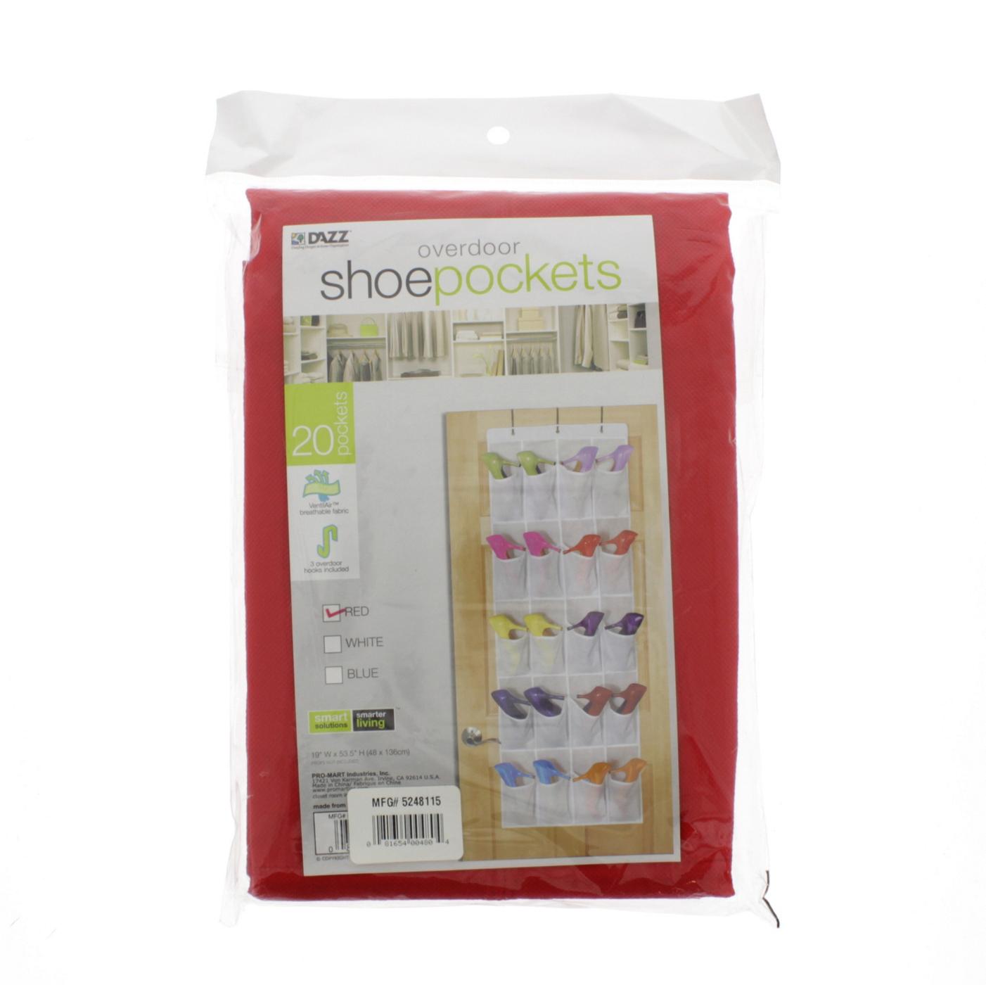 Dazz 20 Pocket Over The Door Shoe Organizer Assorted; image 2 of 3