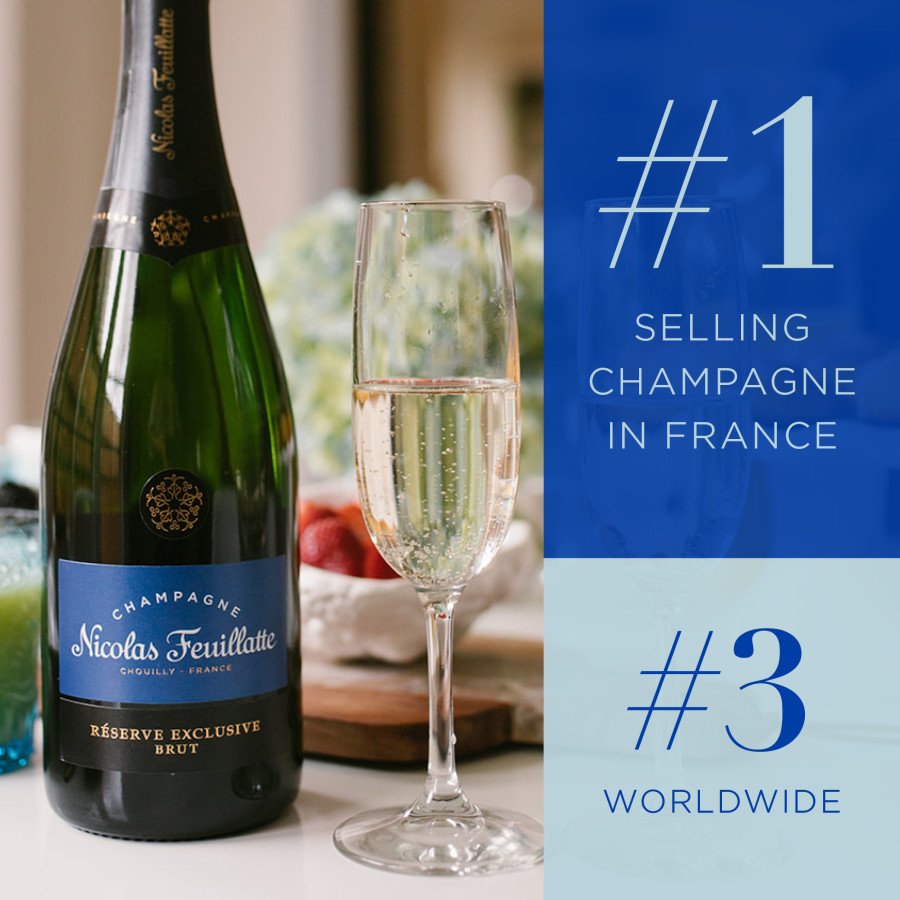 Nicolas Feuillatte Brut Reserve Exclusive France - Shop Wine at H-E-B