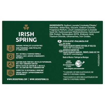 Irish Spring Deodorant Bar Soap for Men - Moisture Blast
