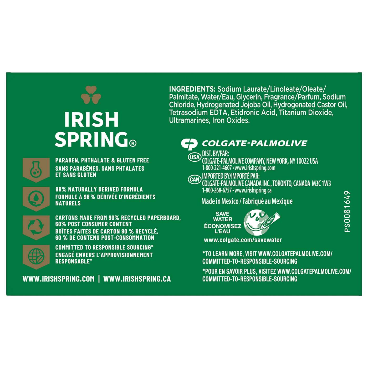 Irish Spring Active Scrub Deodorant Bar Soap for Men; image 2 of 7