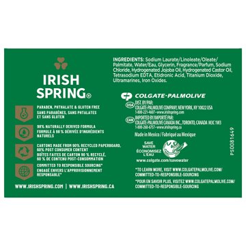 Irish Spring Active Scrub Deodorant Bar Soap for Men