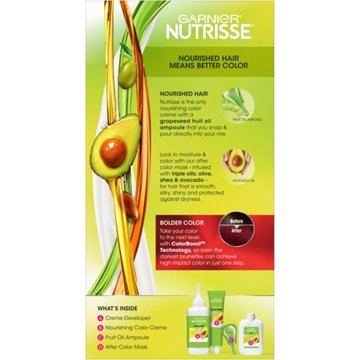 Garnier Nutrisse Ultra Color Nourishing Bold Permanent Hair Color Creme R2 Medium Intense Auburn, 1 kit