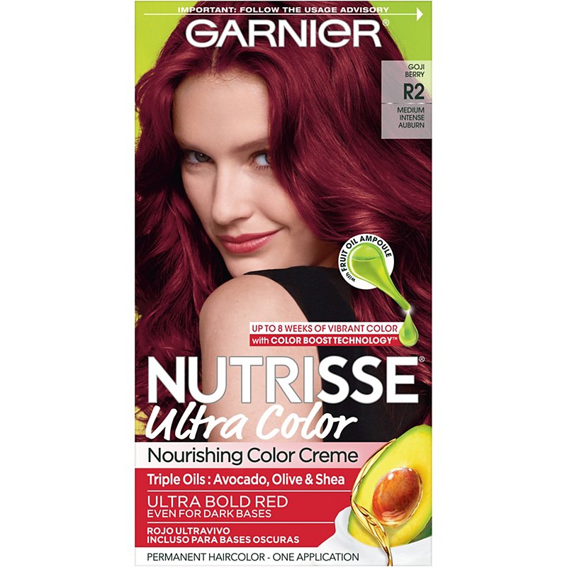 Garnier Nutrisse Ultra Color Nourishing Bold Permanent Hair Color Creme R2  Medium Intense Auburn - Shop Hair Care at H-E-B
