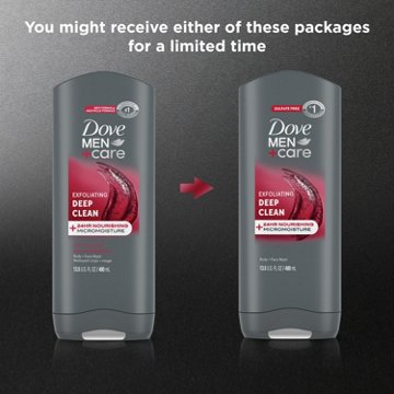 Dove Men+Care Body and Face Wash Exfoliating Deep Clean