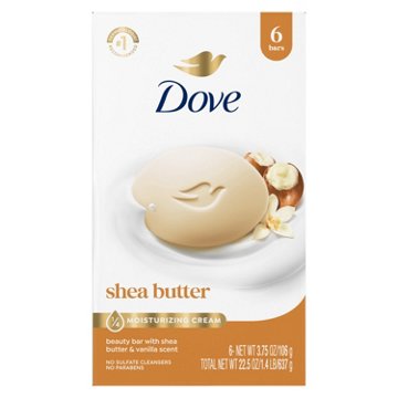 Dove Shea Butter Beauty Bar 6 pk