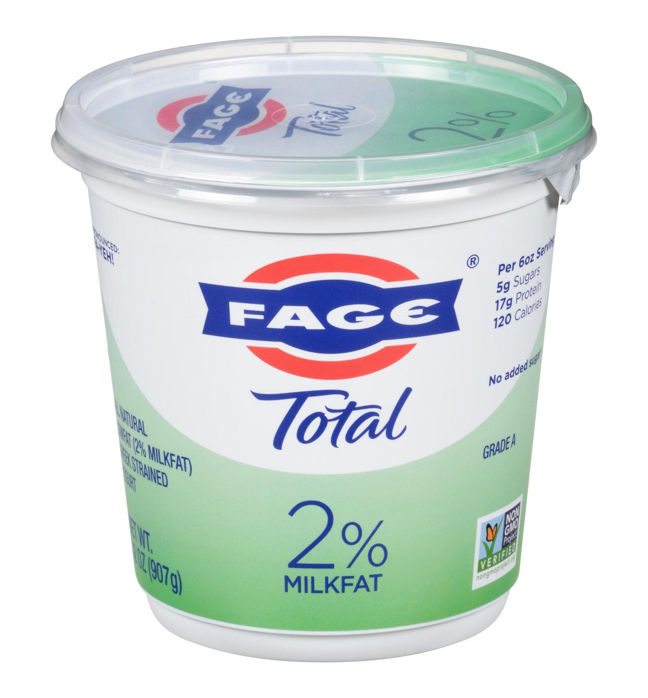 Fage Total 2% Low-Fat Plain Greek Yogurt; image 1 of 2