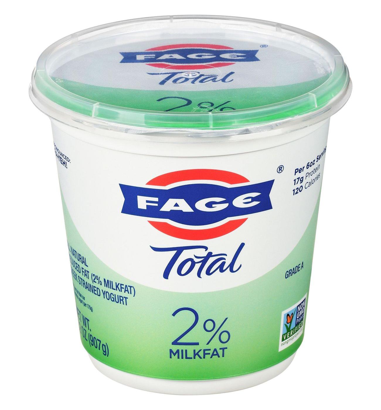 Fage Total 2% Low-Fat Plain Greek Yogurt; image 1 of 2