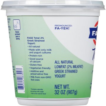 Fage Total 2% Low-Fat Plain Greek Yogurt