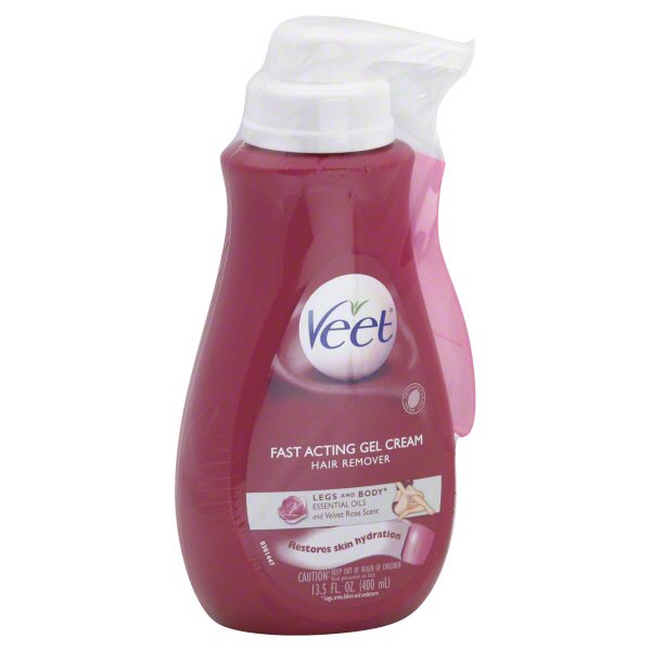 Veet Essential Oils And Velvet Rose Scent Fast Acting Gel Cream Hair