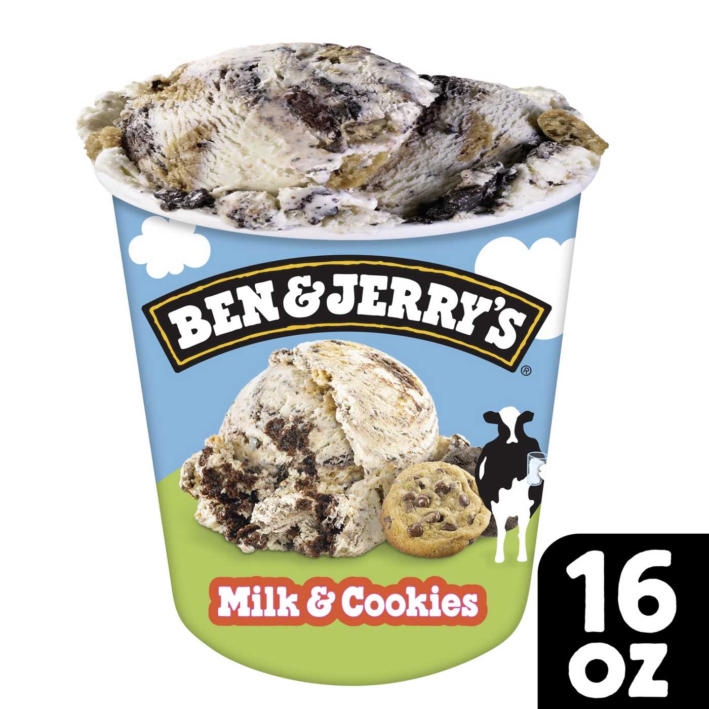 Ben & Jerry's Milk & Cookies Ice Cream; image 3 of 3