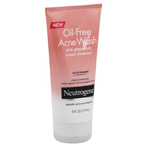 Neutrogena Oil-Free Acne Wash Pink Grapefruit Cream Cleanser - Shop ...