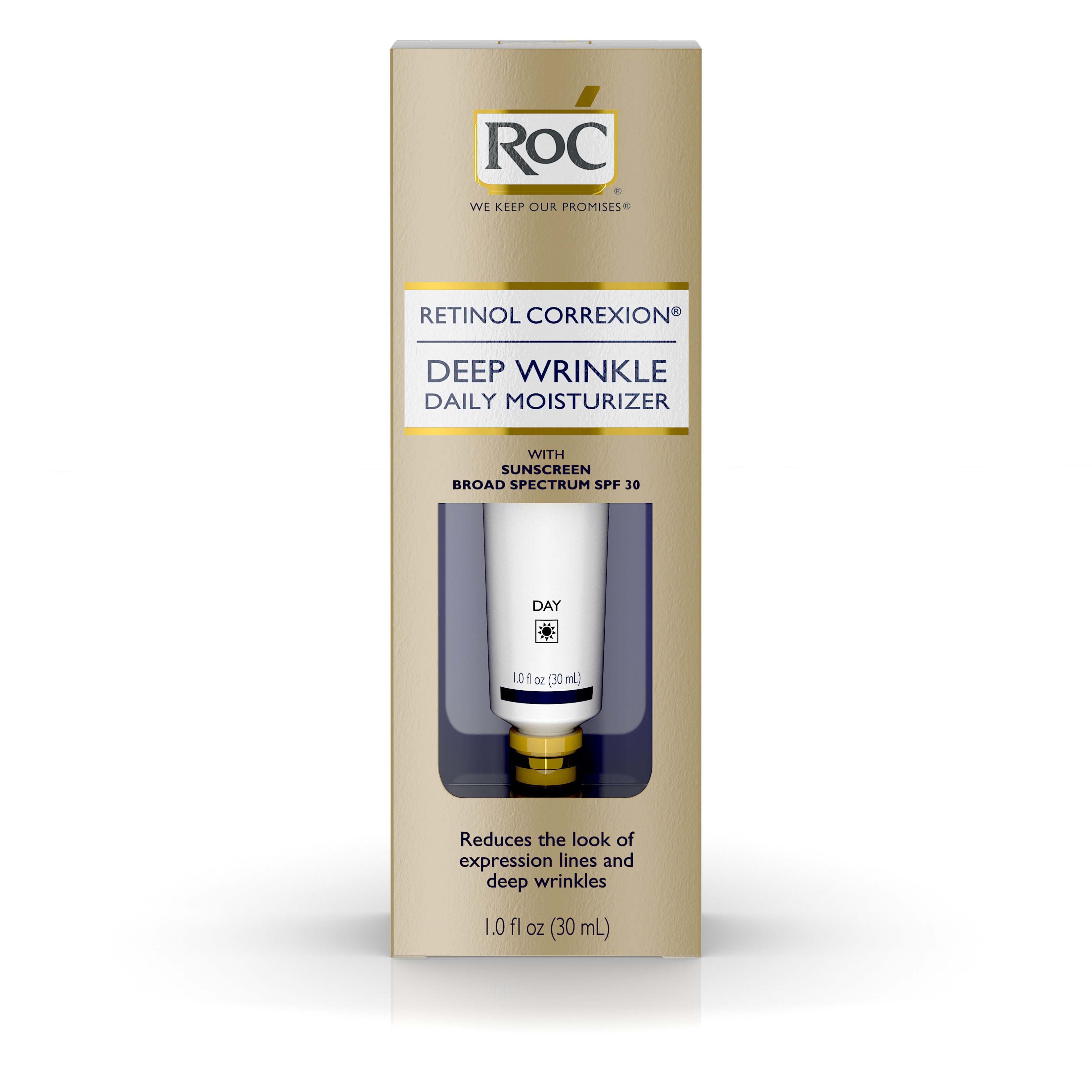 RoC Retinol Correxion Deep Wrinkle Daily Moisturizer With Sunscreen Broad Spectrum SPF 30 - Shop Facial Moisturizer H-E-B