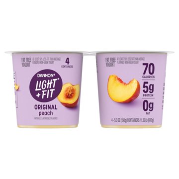 Light + Fit Original Nonfat Peach Yogurt