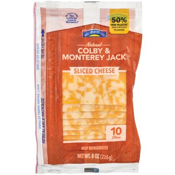 Hill Country Fare Colby & Monterey Jack Sliced Cheese, 10 ct