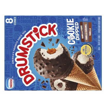 Nestle Drumstick Cookie Dipped Sundae Cones Variety Pack, 8 ct