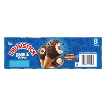 Nestle Drumstick Cookie Dipped Sundae Cones Variety Pack - Fudge, Caramel & Vanilla, 8 ct