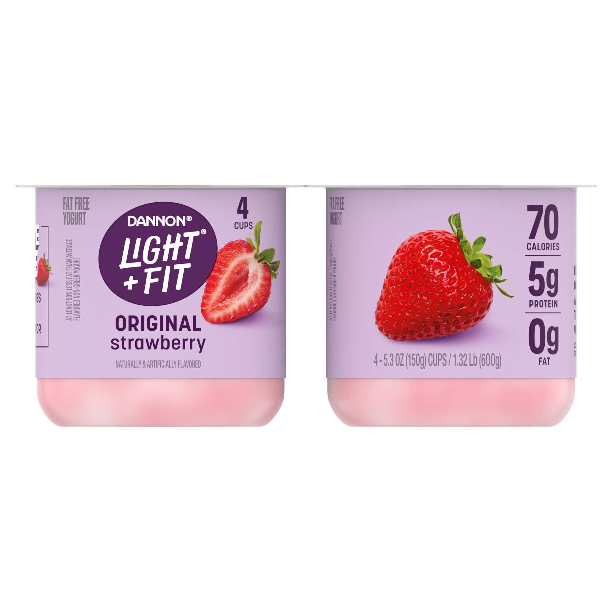 Dannon Light & Fit Non-Fat Strawberry Yogurt - Shop Yogurt ...
