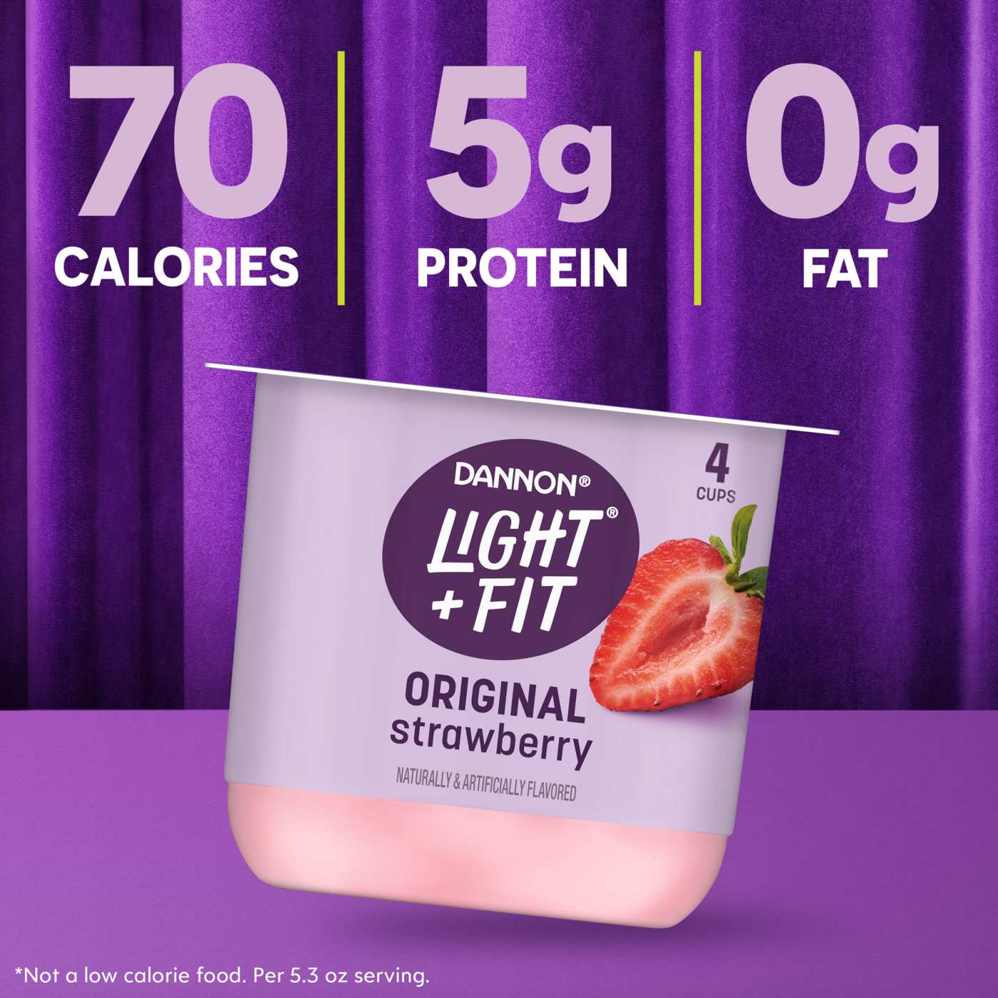Light + Fit Strawberry Original Nonfat Yogurt Pack, 4 Ct; image 4 of 9
