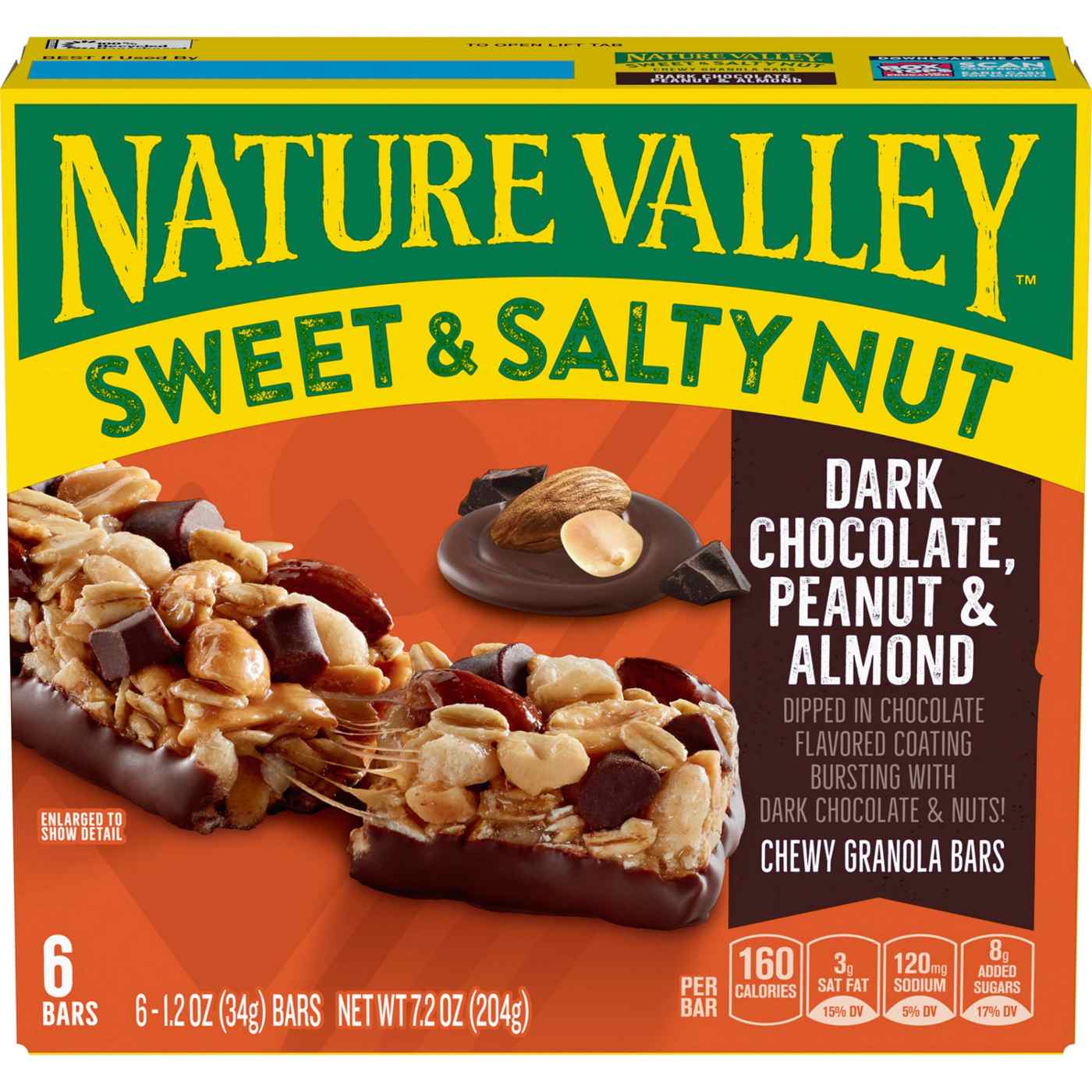 Nature Valley Dark Chocolate Peanut & Almond Sweet & Salty Nut Granola Bars; image 1 of 7