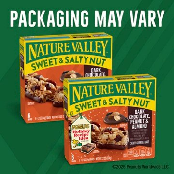 Nature Valley Dark Chocolate Peanut & Almond Sweet & Salty Nut Granola Bars, 6 ct