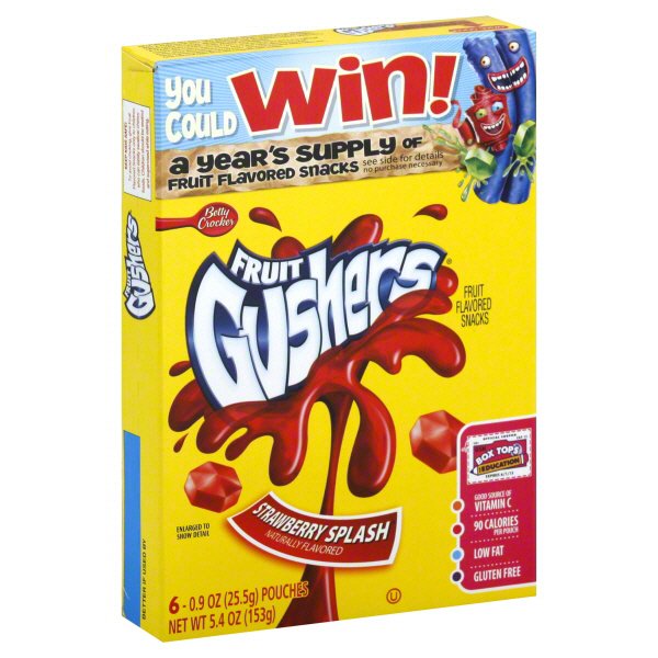 Betty Crocker Fruit Gushers Strawberry Fruit Snacks - Shop Fruit Snacks ...