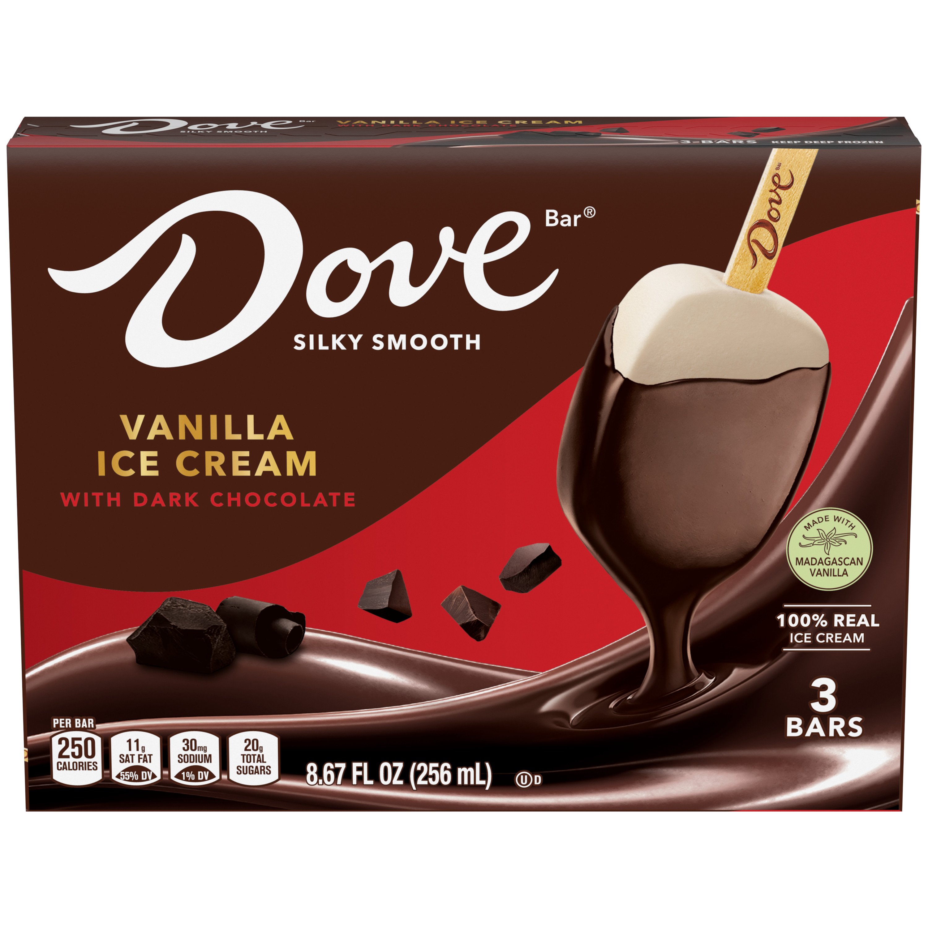 Dove Vanilla with Dark Chocolate Ice Cream Bars - Shop Bars & Pops at H-E-B