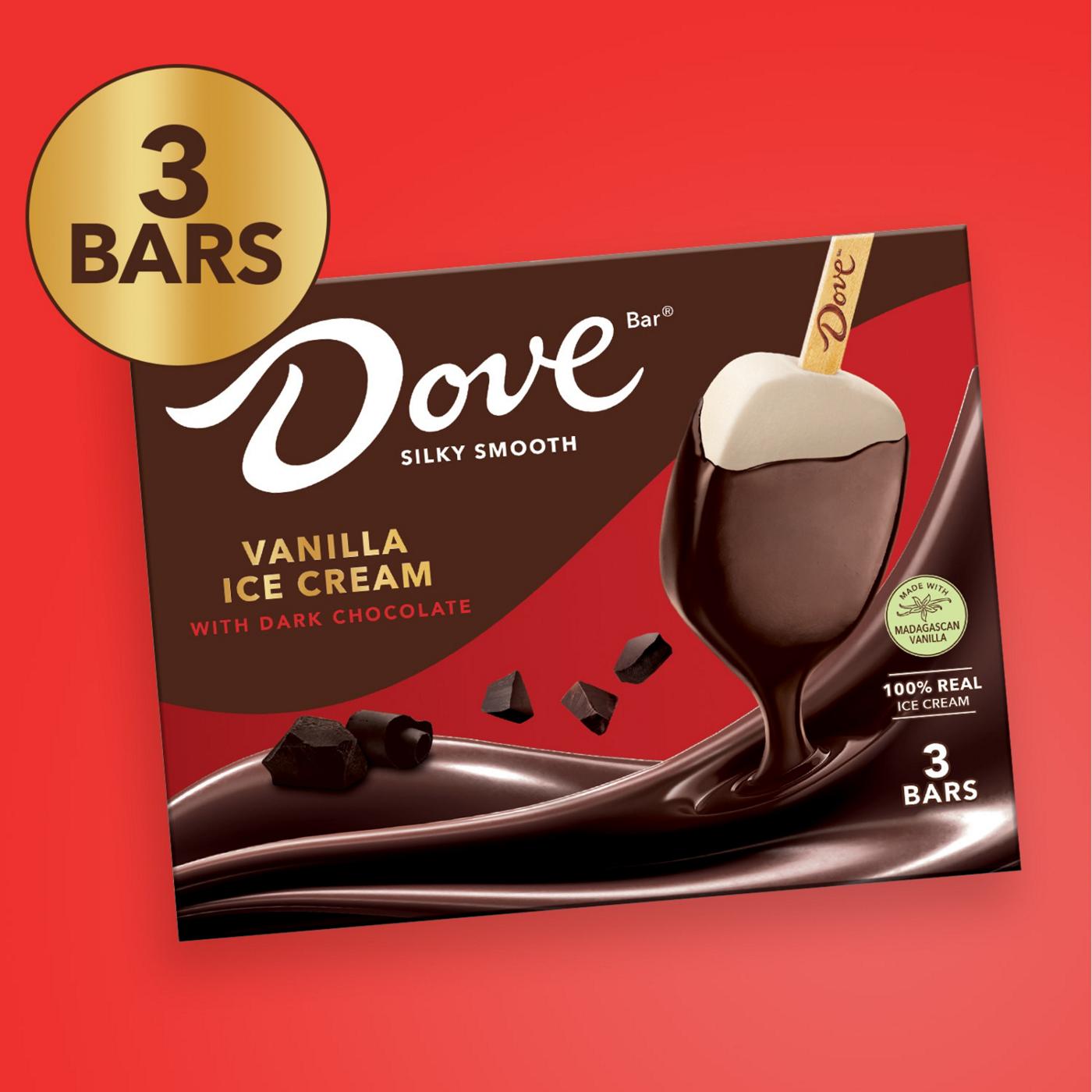 Dove Vanilla with Dark Chocolate Ice Cream Bars; image 3 of 9