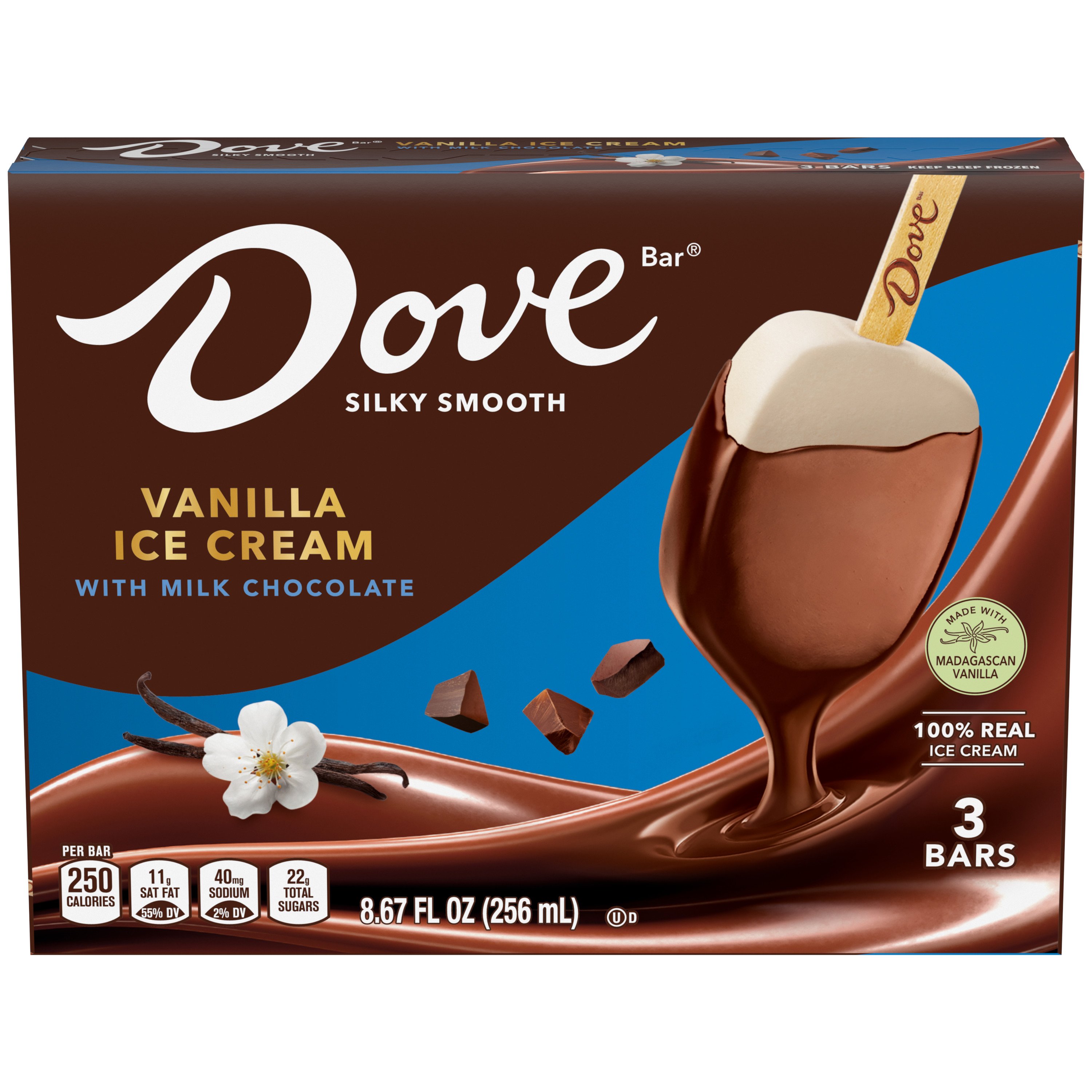 Dove Vanilla with Milk Chocolate Ice Cream Bars Shop Bars & pops at HEB