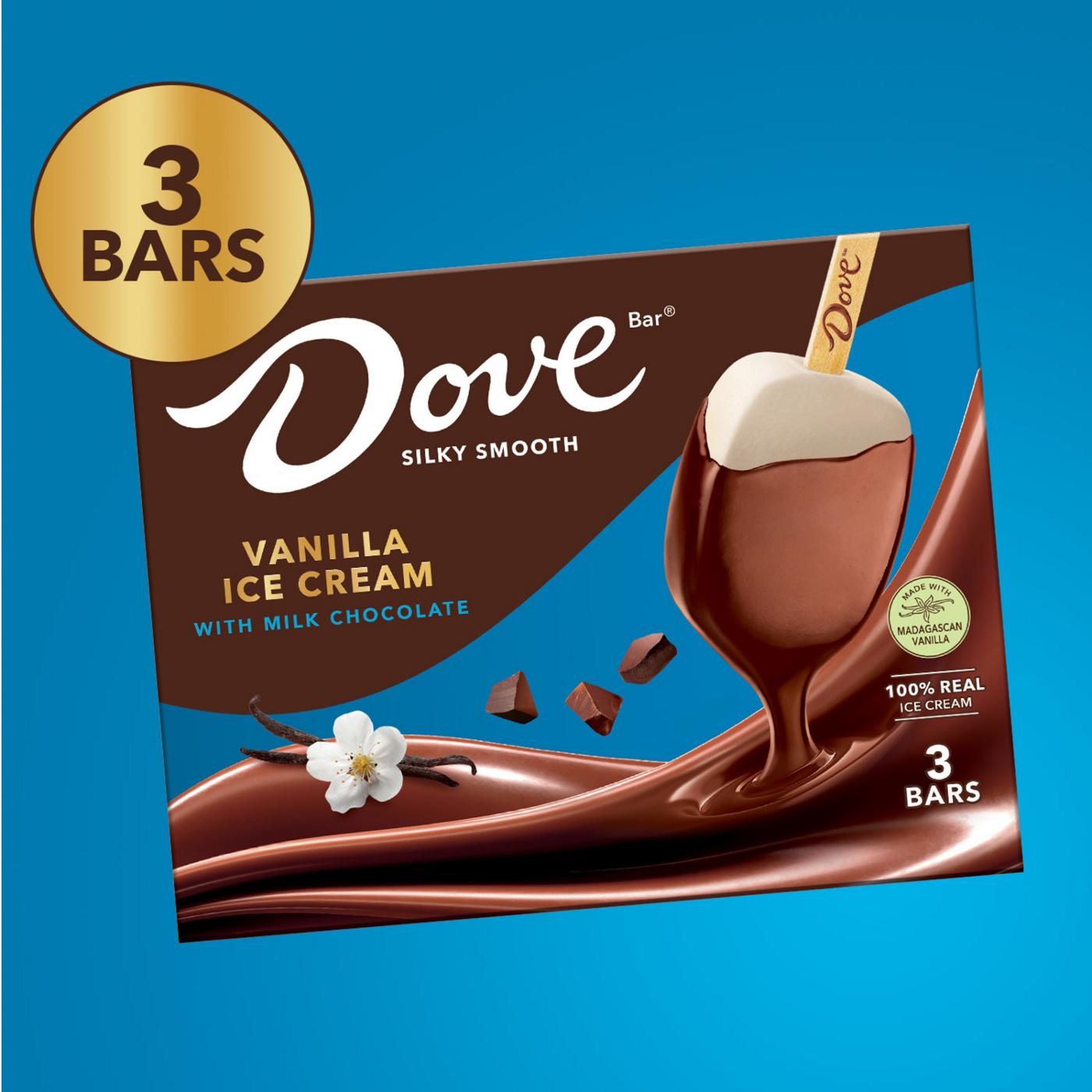 Dove Vanilla with Milk Chocolate Ice Cream Bars; image 9 of 9