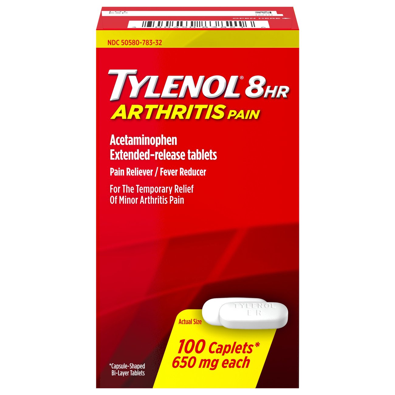 Tylenol 8 HR Arthritis Pain Extended Release Caplets, 650 Mg - Shop ...