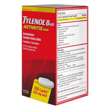 Tylenol 8-hr Arthritis Pain Relief Acetaminophen Caplets, 100 ct