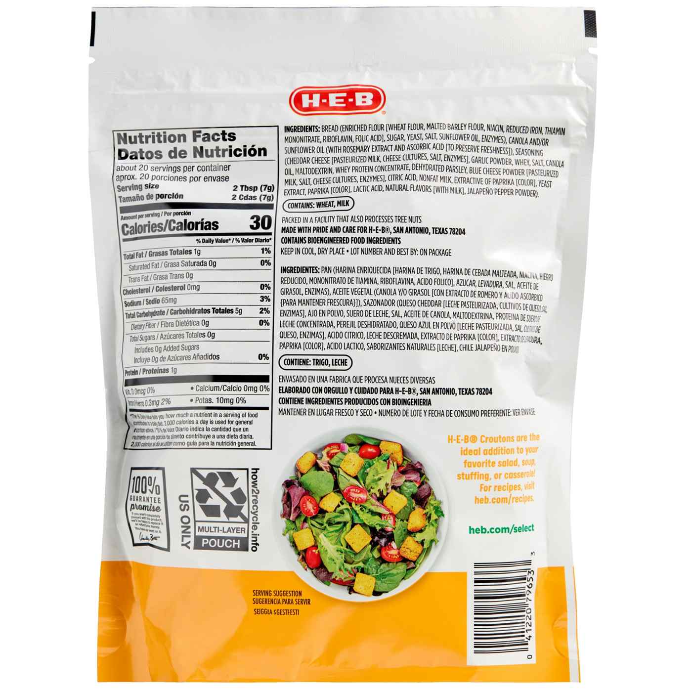 H-E-B Cheese & Garlic Premium Croutons; image 2 of 2