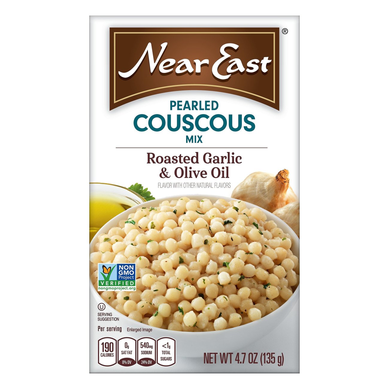 Near East Roasted Garlic & Olive Oil Pearled Couscous Mix Shop Pasta at HEB