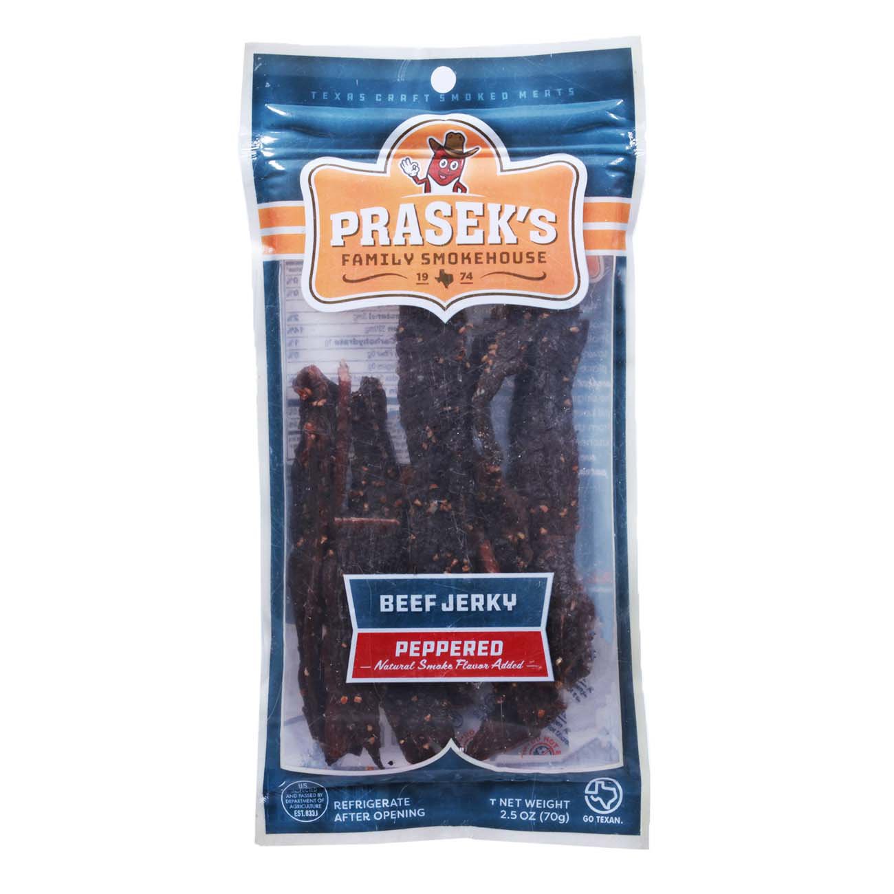 Prasek's Peppered Beef Jerky, 2.5 oz | Central Market - Really Into Food