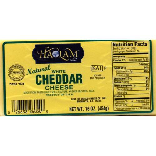 Haolam Kosher White Cheddar Cheese Block Shop Cheese at HEB