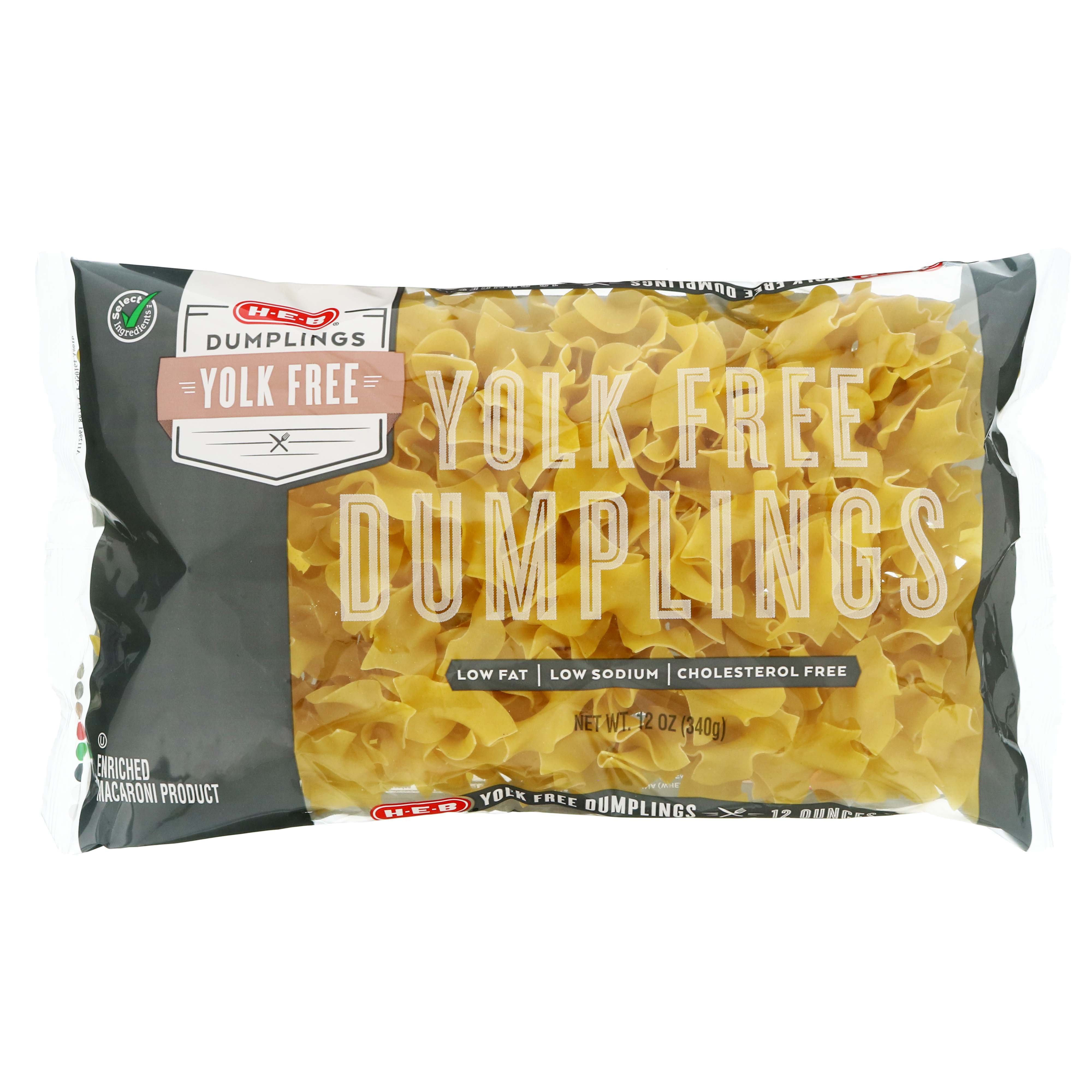 H-E-B Select Ingredients Yolk Free Dumplings Noodles - Shop Pasta At H-E-B