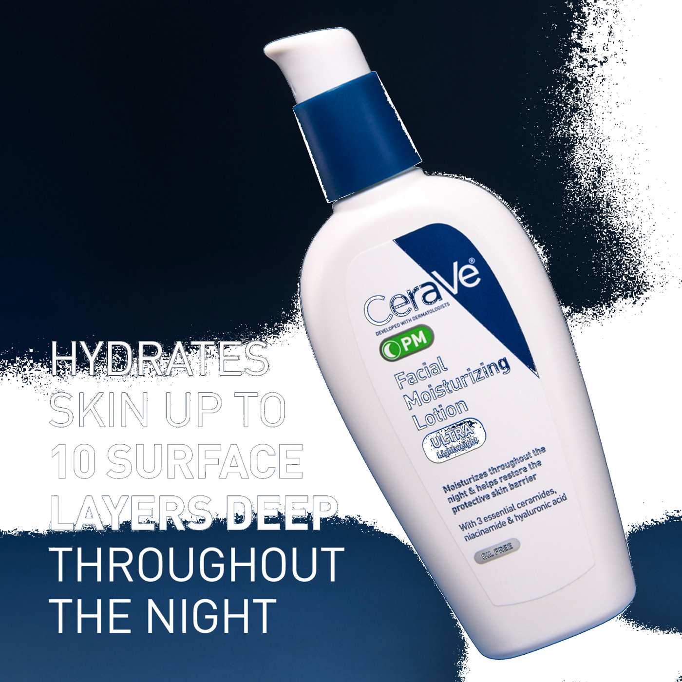 CeraVe PM Facial Moisturizing Lotion; image 3 of 11