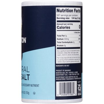 Morton Natural All-Purpose Sea Salt, 26 oz