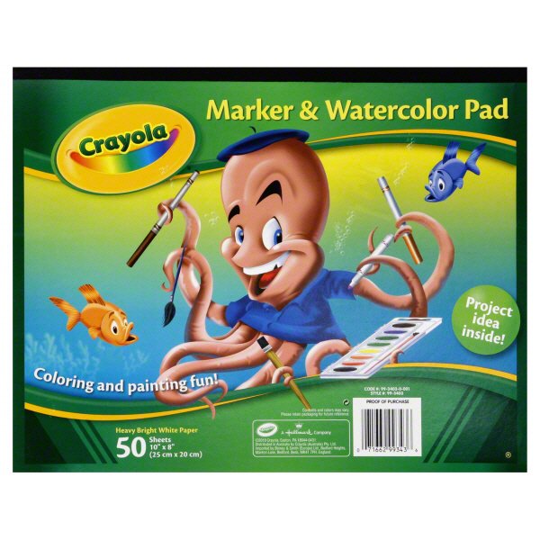 Crayola Washable Crayola Marker And Watercolor Pad Watercolor