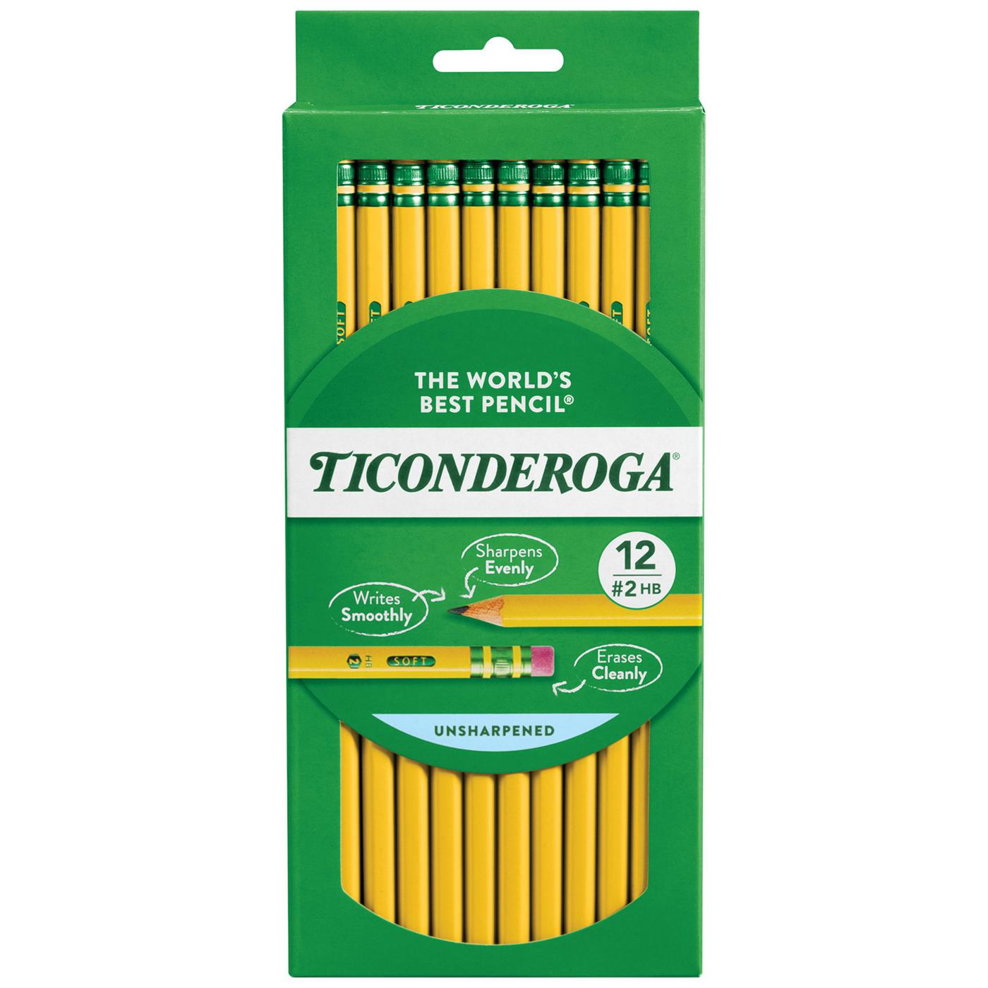 Ticonderoga Unsharpened No.2 Classic Wood Pencils; image 1 of 5