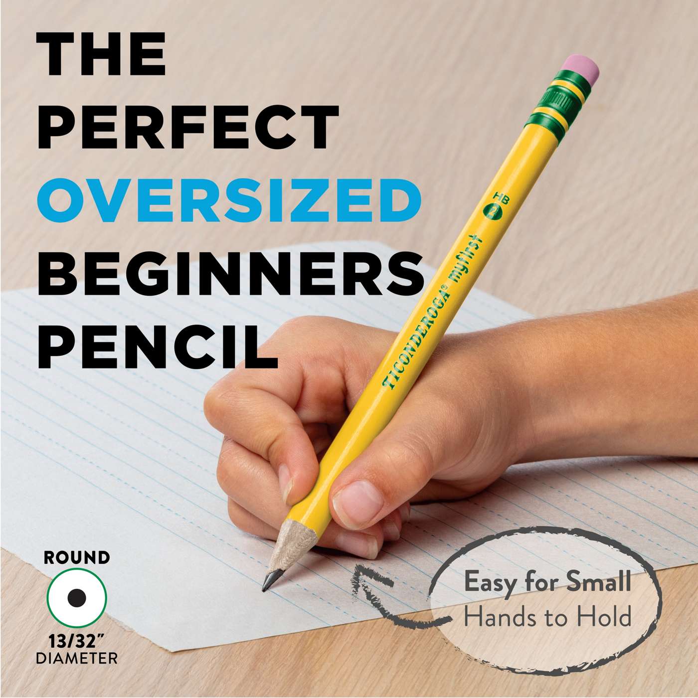 Ticonderoga My First Pre-Sharpened No.2 Wood Pencils & Sharpener; image 2 of 2