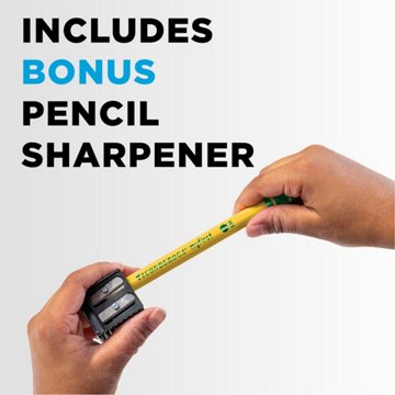 Ticonderoga My First Pre-Sharpened No.2 Wood Pencils & Sharpener, 4 pk
