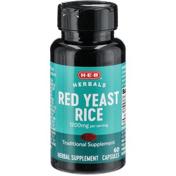 H-E-B Herbals Red Yeast Rice 1,200 mg Capsules, 60 ct