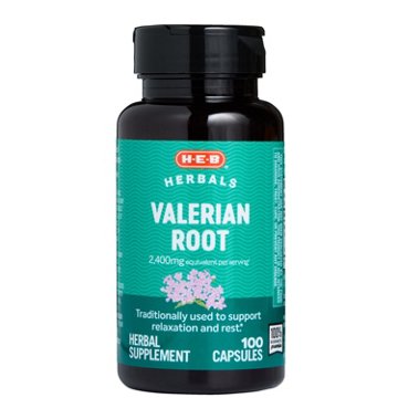 H-E-B Herbals Valerian Root 2,400 mg Capsules