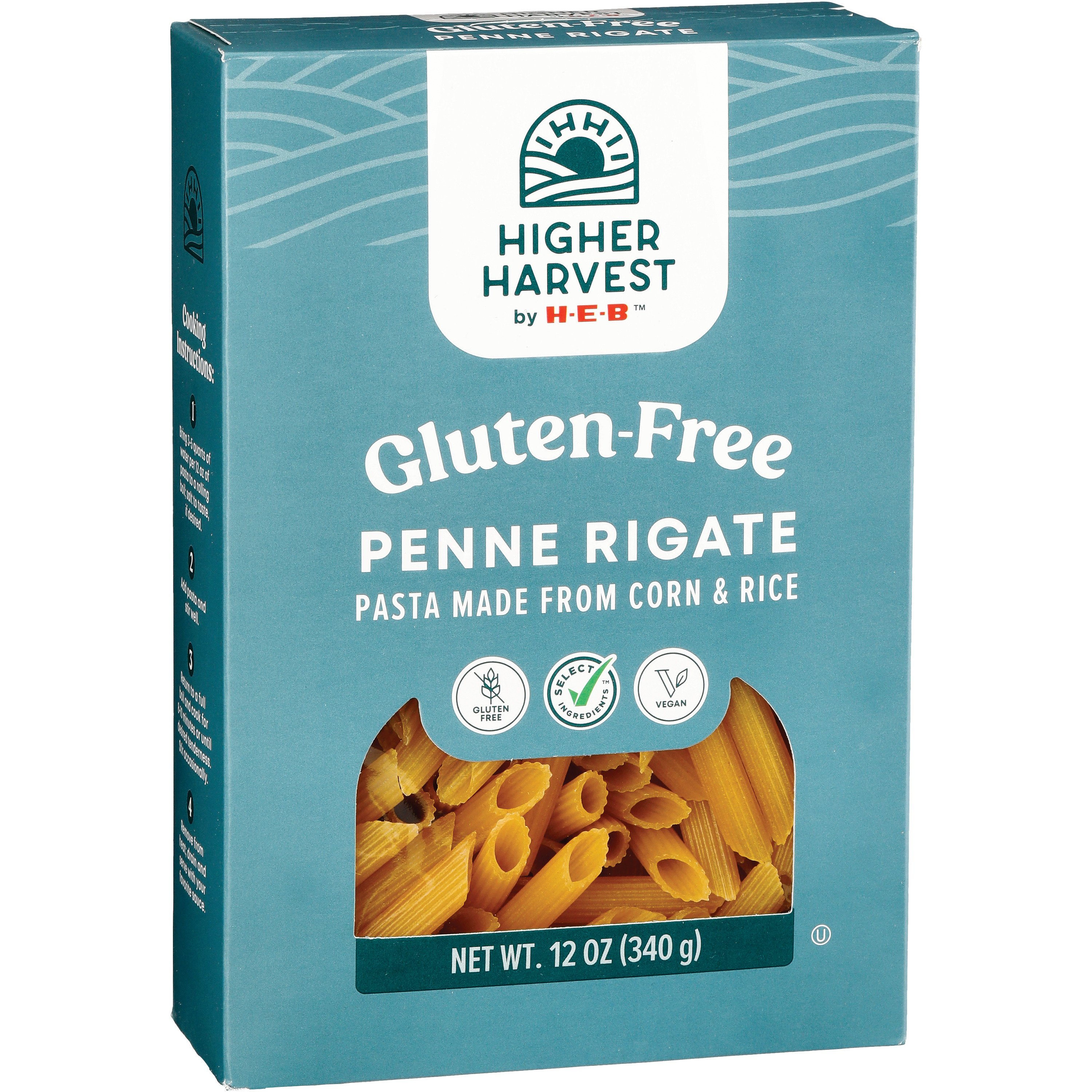 Higher Harvest By H-E-B Gluten-Free Penne Rigate Pasta Noodles - Shop ...