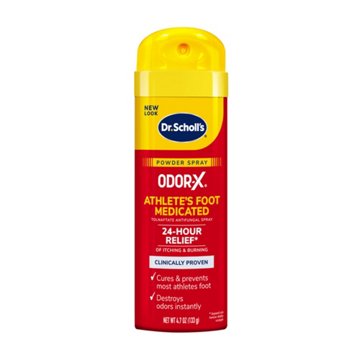 Dr. Scholl's Odor-X Athlete's Foot Medicated Spray Powder, 24 Hour, 4.7 oz