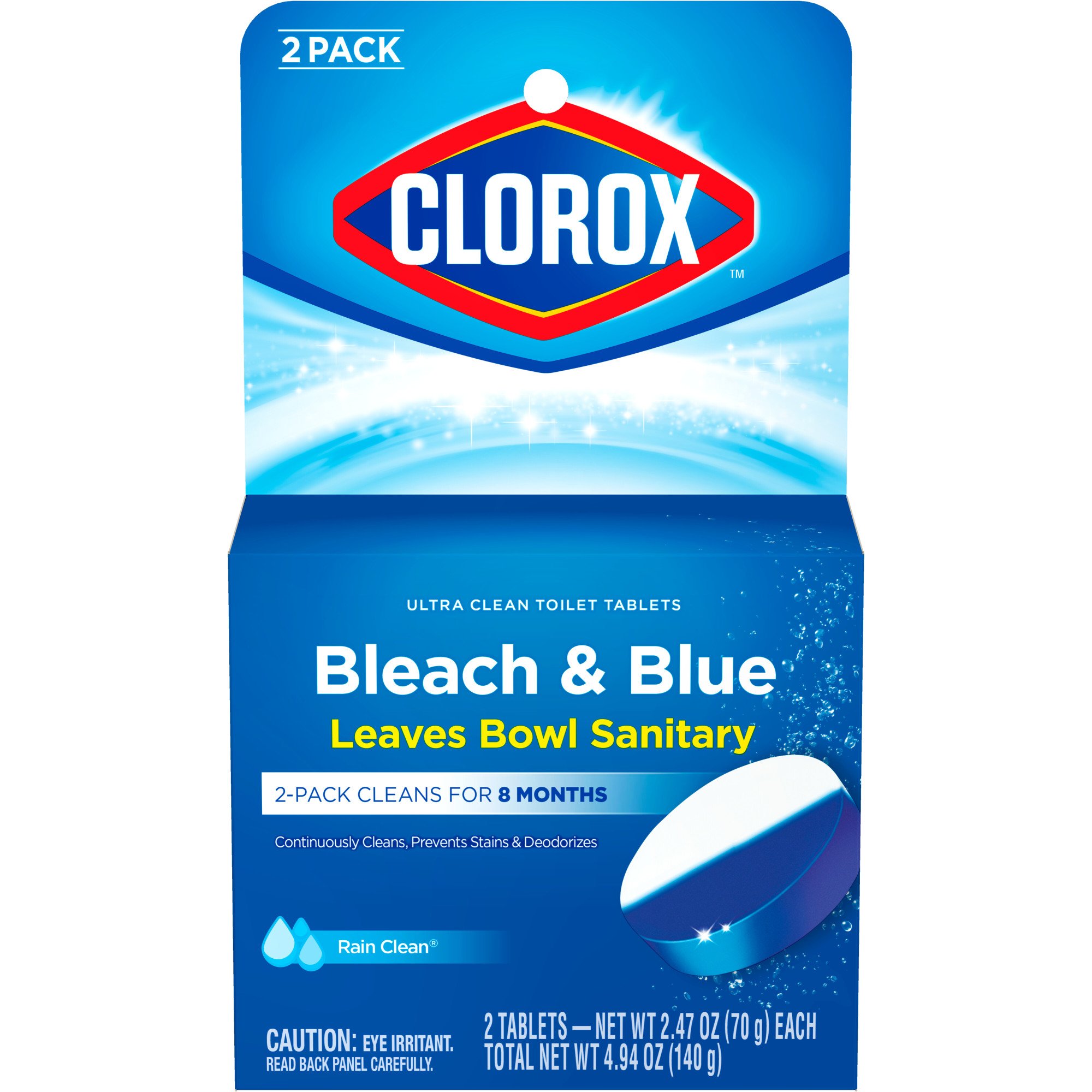 Clorox Toilet Bowl Cleaner Clinging Bleach Gel Rain Clean