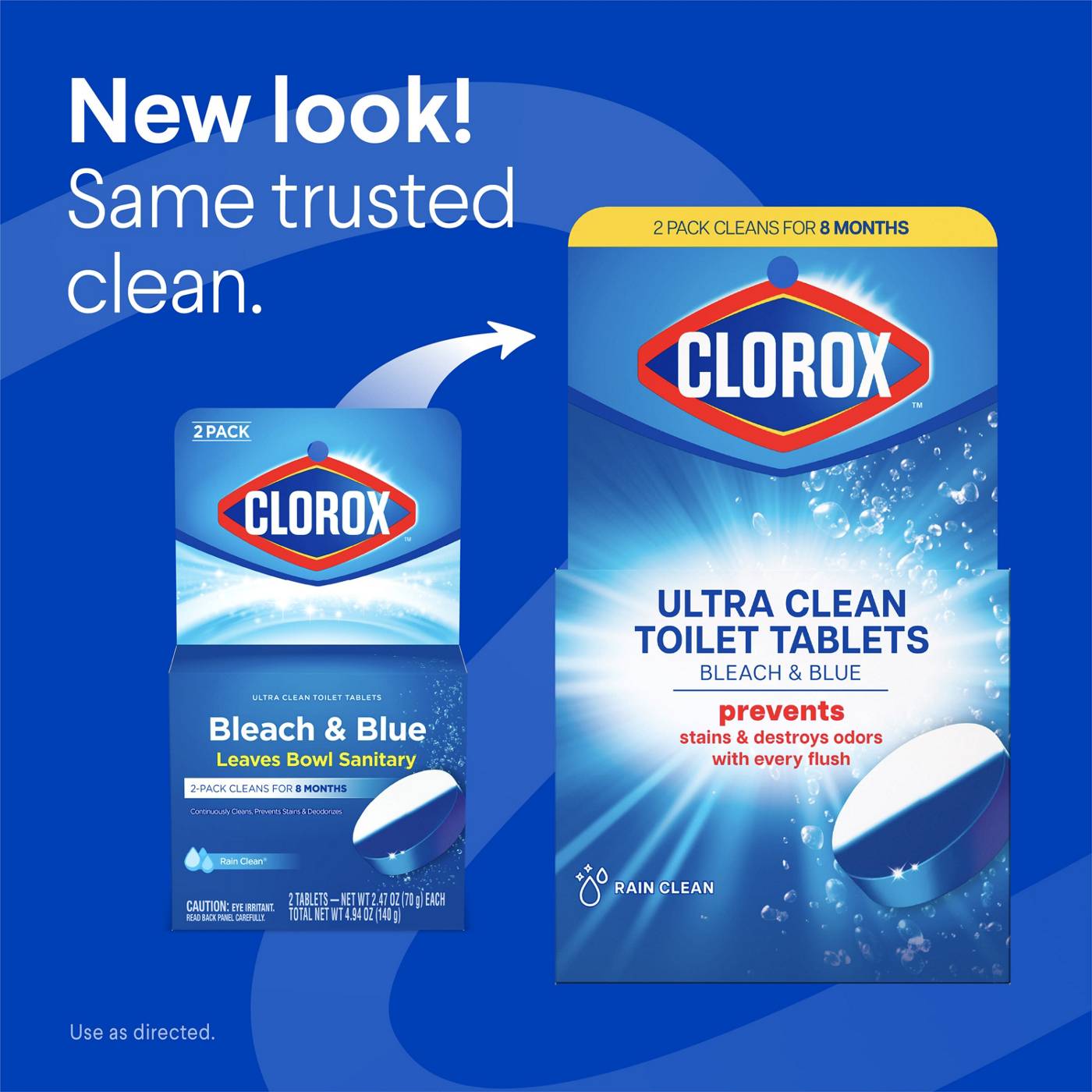 Clorox Ultra Clean Toilet Tablets Bleach & Blue - Rain Clean Scent; image 8 of 10